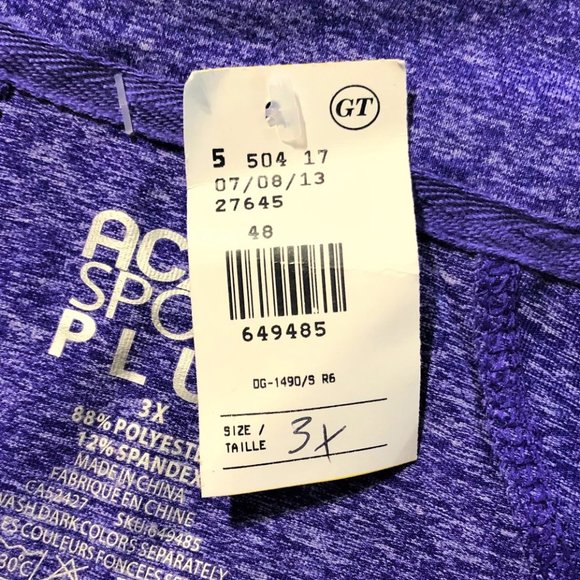 ACX Active Purple Zip Long Sleeve Top - Picture 7 of 8